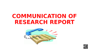 Research Communication and Reporting Training Course